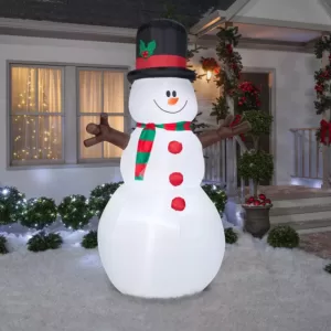 Airblown 5 ft. W x 8 ft. H Inflatable Snowman with Christmas Scarf and Hat