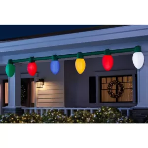 Airblown 2 ft. Inflatable 6 ct. Multi Color Christmas Light Bulb String