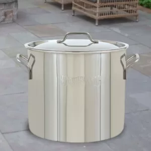 Bayou Classic Brew Kettle 20 qt. Stainless Steel Stock Pot with Lid