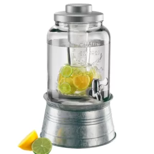 Artland 2 Gal. Masonware Beverage Dispenser with Chiller, Infuser and Galvanized Stand