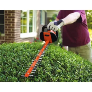 BLACK+DECKER 24 in. 3.3-Amp Corded Electric Hedge Hog Trimmer with Rotating Handle