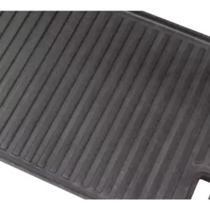 NutriChef Reversible 18 in. Cast Iron Grill Pan in Black with Heat-Resistant Oven Grab Mitt