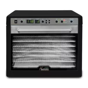 Tribest Sedona Combo 9-Tray Black Stainless Steel Food Dehydrator with Built-In Timer