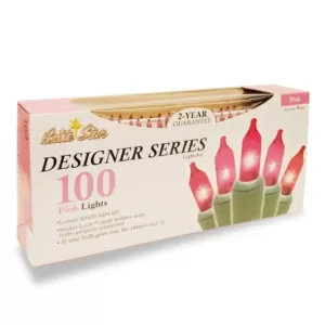 Brite Star 100-Light Designer Series Pink Mini Light Set (Set of 2)