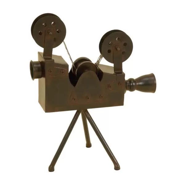 LITTON LANE 12 in. x 15 in. Vintage Decorative Metal Movie Camera