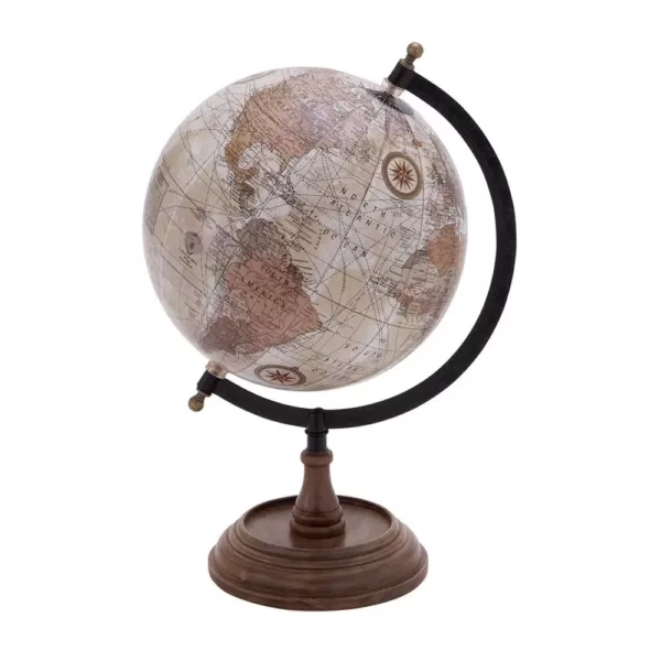 LITTON LANE Nautical Decorative Sepia Globe