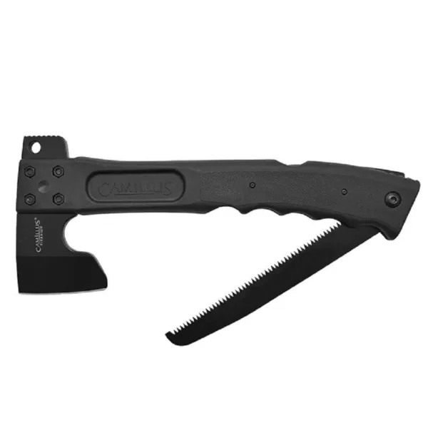 Camillus Camtrax 12 in. Glass Filled Nylon Handle 3-in-1 Hatchet, Folding Saw and Hammer with Molded Sheath