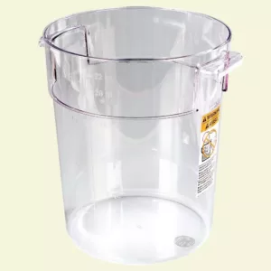 Carlisle 22 qt. Polycarbonate Round Storage Container in Clear (Case of 6)