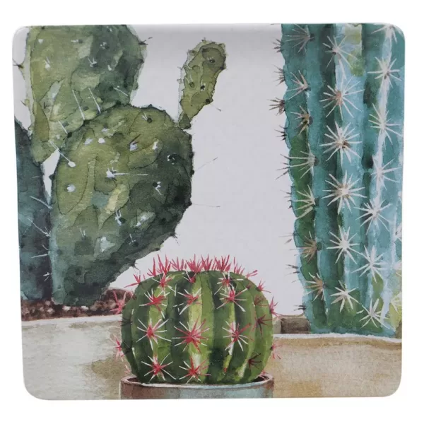 Certified International Cactus Verde Ceramic Square Platter