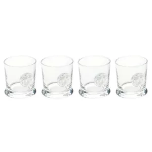 Abigails Lionshead 10 oz. 3.4 in. D x 3.75 in. H Double Old-Fashioned Glass (Set of 4)