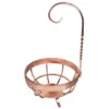 Creative Home Deluxe Copper Plated Wrought Iron Fruit Basket Banana Grapes Hanger and Fruit Bowl