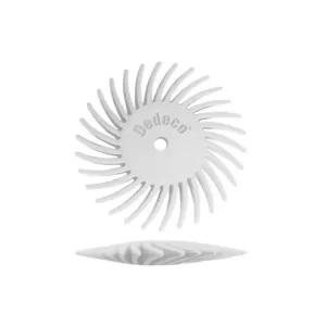 Dedeco Sunburst 7/8 in. x 1/16 in. 120-Grit Medium Knife-Edge Radial Discs Arbor Rotary Polishing Tool (12-Pack)