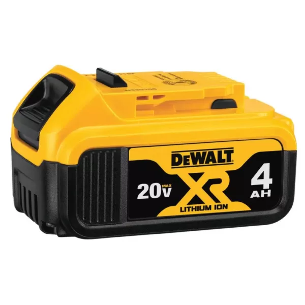 DEWALT 20-Volt MAX XR Lithium-Ion Cordless Brushless 1/4 in. Impact Driver, 2 Batteries 4 Ah, Charger, and Free Impact Driver