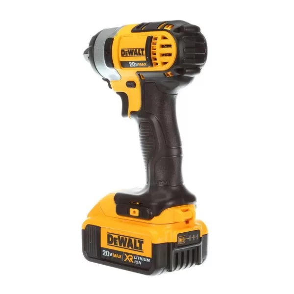 DEWALT 20-Volt MAX Cordless 1/2 in. Impact Wrench Kit with Detent Pin, (2) 20-Volt 4.0Ah Batteries & Charger