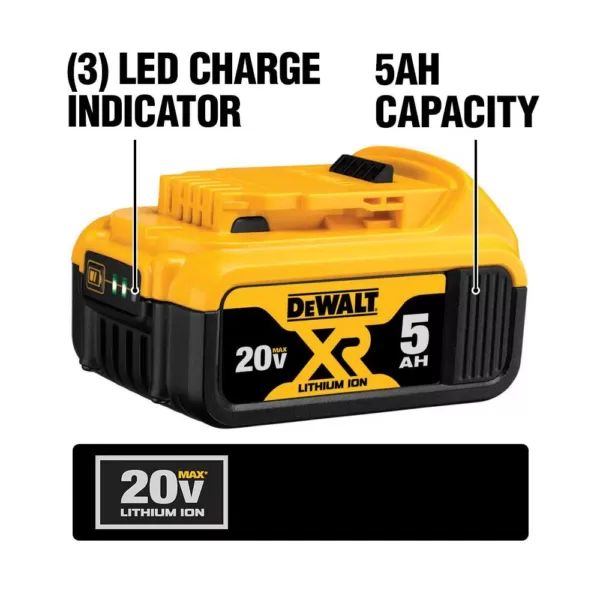 DEWALT 20-Volt MAX Cordless Compact Reciprocating Saw with (1) 20-Volt Battery 5.0Ah & (1) 20-Volt Battery 6.0Ah