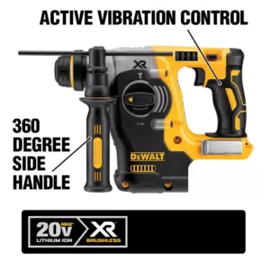 DEWALT 20-Volt MAX XR Cordless Brushless 1 in. SDS Plus L-Shape Rotary Hammer (Tool-Only)
