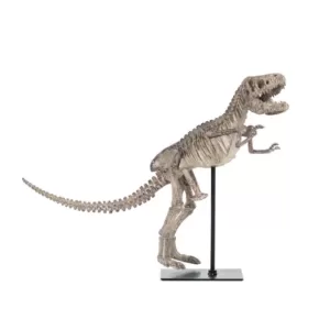 Zentique Polyresin Cast Distressed Brown/ Grey Tyrannosaurus Rex Skeleton w/Base