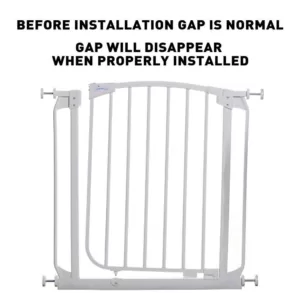 Dreambaby Chelsea 29.5 in. H Standard Height Auto-Close Security Gate in White with Extensions