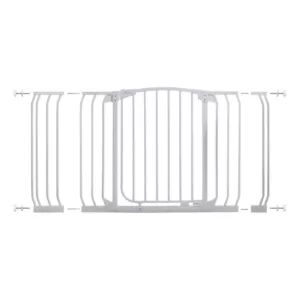 Dreambaby Chelsea 29.5 in. H Standard Height and Extra Wide Auto-Close Security Gate in White with Extensions