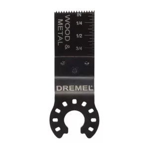 Dremel Multi-Max Oscillating Tool 3/4 in. Flush Cut Blade for Wood, Metal, Plastic, and Drywall