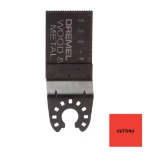 Dremel Multi-Max 1-1/8 Oscillating Tool Bi-Metal Flush Cut Blade for Flooring and Tile Installation