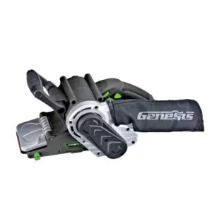 Genesis 8 Amp 3 in. x 21 in. Single Lever Variable Speed Belt Sander with Adjustable Front Handle and Dust Bag