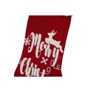 Glitzhome 21 in. H Fabric Stocking, in. Merry Christmas in