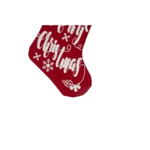 Glitzhome 21 in. H Fabric Stocking, in. Merry Christmas in