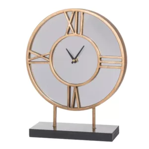 A & B Home Kenzo Table Clock - Gold, Black, White