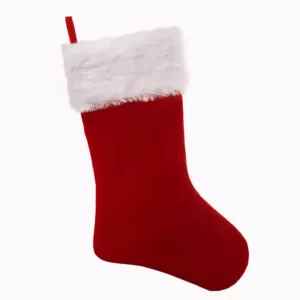 Haute Decor HangRight 18.7 in. Red and White Polyester Premium Stocking (4-Pack)