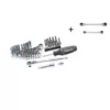 Husky Mechanics Tool Set (65-Piece) with Metric Quad Drive Ratcheting Wrench Set (2-Piece)