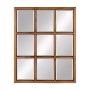 Kate and Laurel Medium Novelty Natural Casual Mirror (32 in. H x 26 in. W)