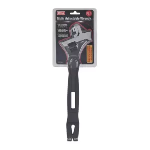 KING 13.5 in. Multi-Purpose Spud Adjustable Wrench, Prybar, Pipe and Hammer