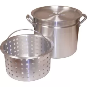 King Kooker 42 qt. Aluminum Stock Pot in Silver with Lid