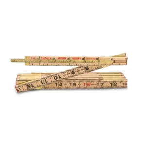 Lufkin 6 ft. x 5/8 in. Wood Rule Red End with 6 in. Slide Rule Extension