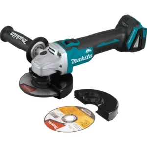 Makita 18-Volt LXT Brushless 4-1/2 in./5 in. Cut-Off/Angle Grinder with Electric Brake, BONUS 18-Volt LXT 5.0 Ah Battery