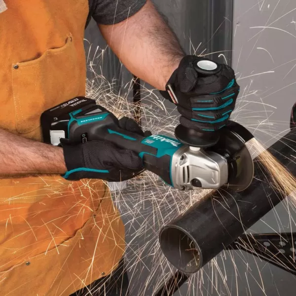 Makita 18- -Volt 5.0Ah LXT Lithium-Ion Brushless Cordless 4-1/2 in. /5 in. Paddle Switch Cut-Off/Angle Grinder Kit