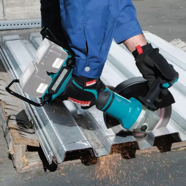 Makita 18-Volt X2 LXT Lithium-Ion (36V) Brushless Cordless 9 in. Paddle Switch Cut-Off/Angle Grinder w Electric Brake Tool Only