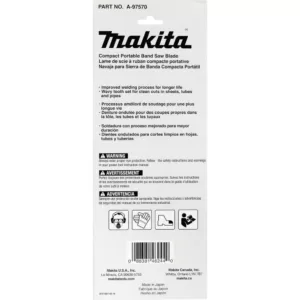 Makita 32-7/8 in. 18-Teeth per inch Compact Portable Band Saw Blade for use with 32-7/8 in. saws