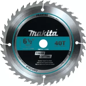 Makita 6-1/2 in. 40T Carbide-Tipped Circular Saw Blade