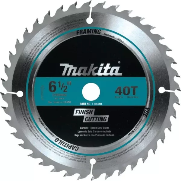 Makita 6-1/2 in. 40T Carbide-Tipped Circular Saw Blade