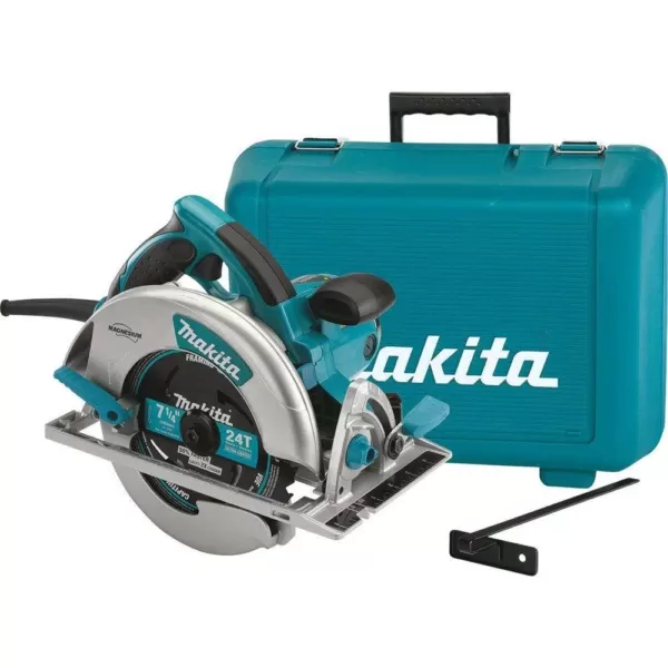 Makita 15 Amp 7-1/4 in. Corded Lightweight Magnesium Circular Saw with LED Light, Dust Blower, 24T Carbide blade, Hard Case