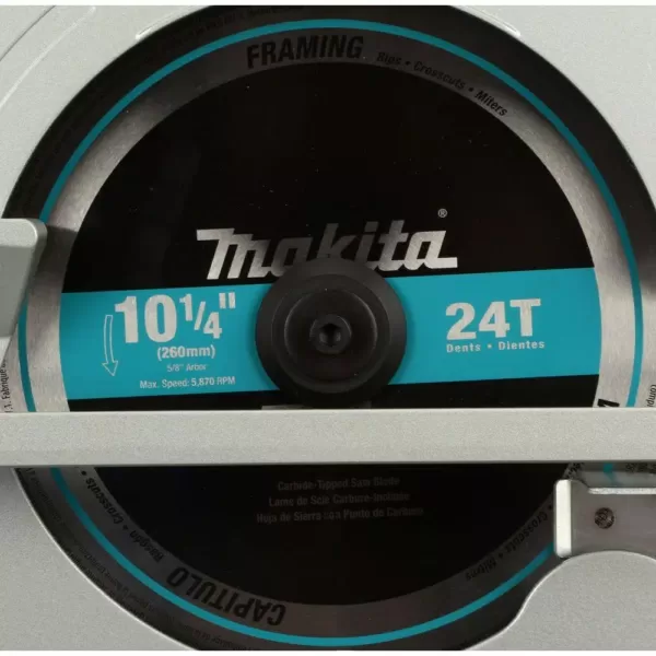 Makita 14 Amp 10-1/4 in. Corded Circular Saw with Electric Brake and 24T Carbide Blade