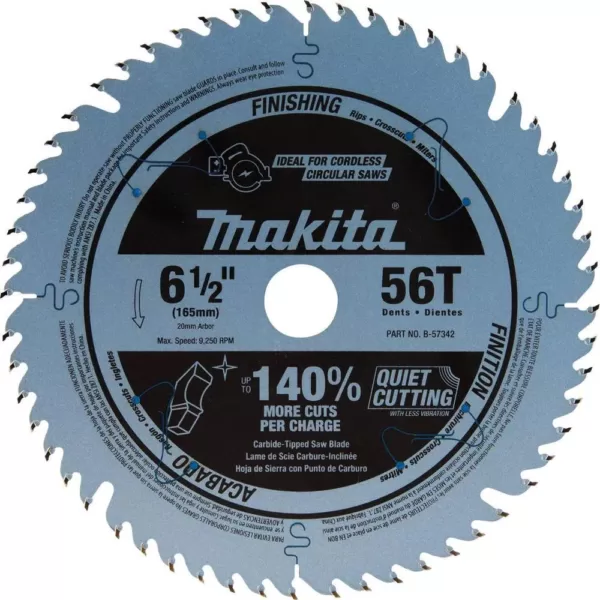 Makita 18-Volt X2 LXT (36-Volt) Brushless 6-1/2 in. Plunge Circular Saw with Bonus 6-1/2 in. 56T Carbide-Tipped Saw Blade