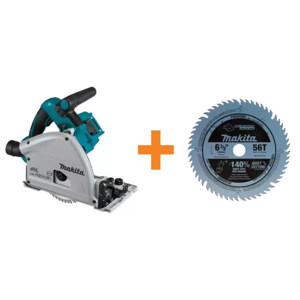 Makita 18-Volt X2 LXT(36-Volt) Brushless 6-1/2 in. Plunge Circular Saw with Bonus 6-1/2 in. 56T Carbide-Tipped Plunge Saw Blade