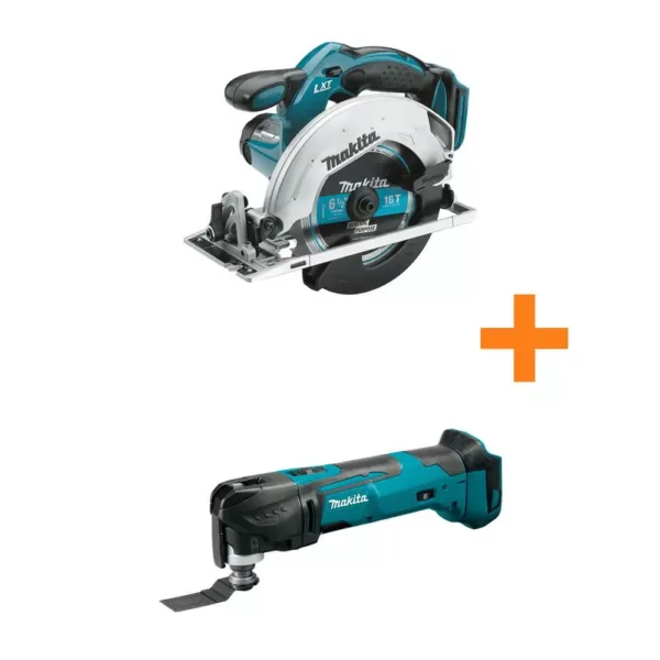 Makita 18V LXT Lithium-Ion Cordless 6-1/2 in. Circular Saw, Tool-Only with Bonus 18V Cordless Oscillating Multi-Tool, Tool-Only