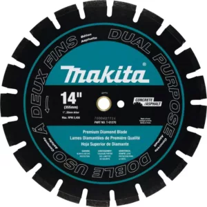 Makita 14 in. 73 cc Gas Saw with Bonus 14 in. Blade Diameter Segmented, Dual Purpose