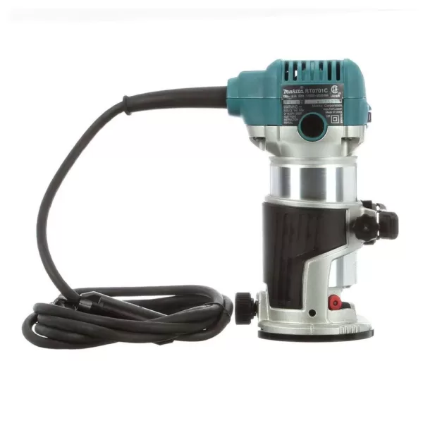 Makita 6.5 Amp 1-1/4 HP Corded Fixed Base Variable Speed Compact Router with Quick-Release