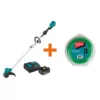 Makita 18-Volt LXT Lithium-Ion Brushless Cordless String Trimmer Kit with Bonus 1 lbs. 0.080 in. x 400 ft. Round Trimmer Line