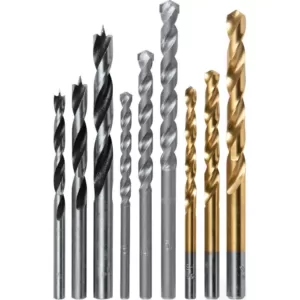 Makita 9-Piece Assorted Drill Bit Set Metal Wood Masonry Straight Shank